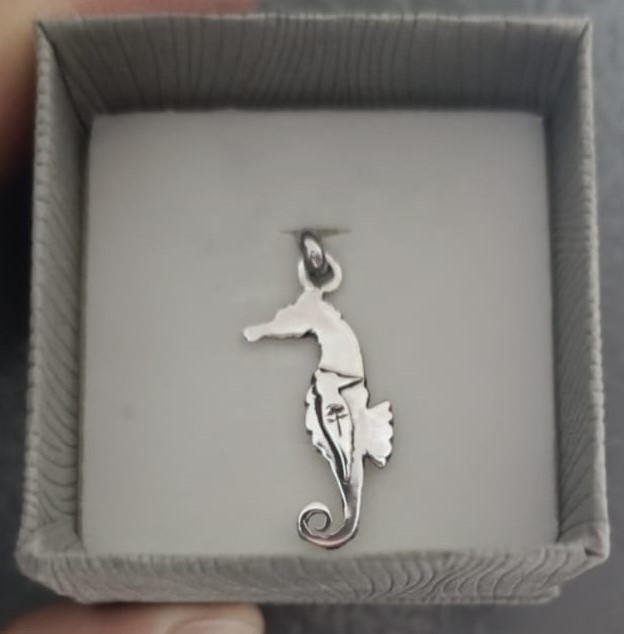 Colgante con Araucaria, Carpintero y Caballito de mar