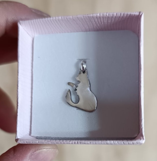 Colgante de Gato en plata